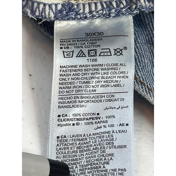 Old Navy Men's Straight Fit Jeans Light Wash 30x30 Blue 100% Cotton Denim - Picture 6 of 7